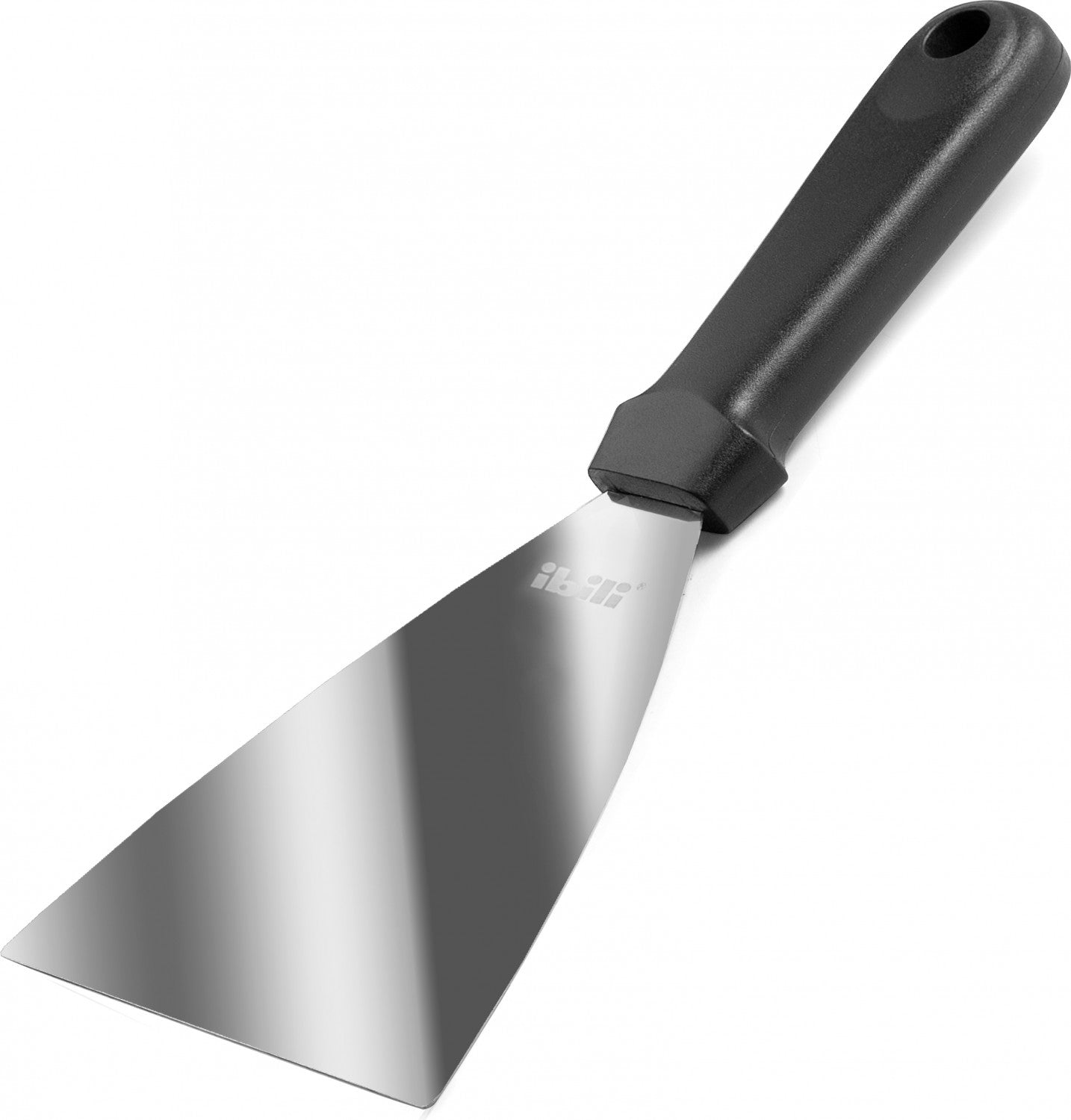 Ibili Schaber 10 × 25 cm, Edelstahl, silber/schwarz, spülmaschinenfest