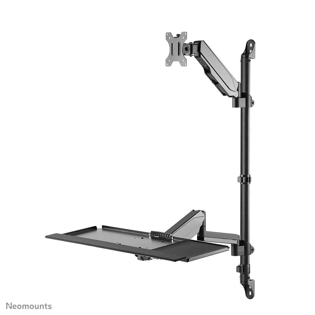 Neomounts WL90-325BL1 – Wandhalterung, bis 32", 1–9 kg, Gasfeder, Tastatur- & Mausplatte, Schwarz