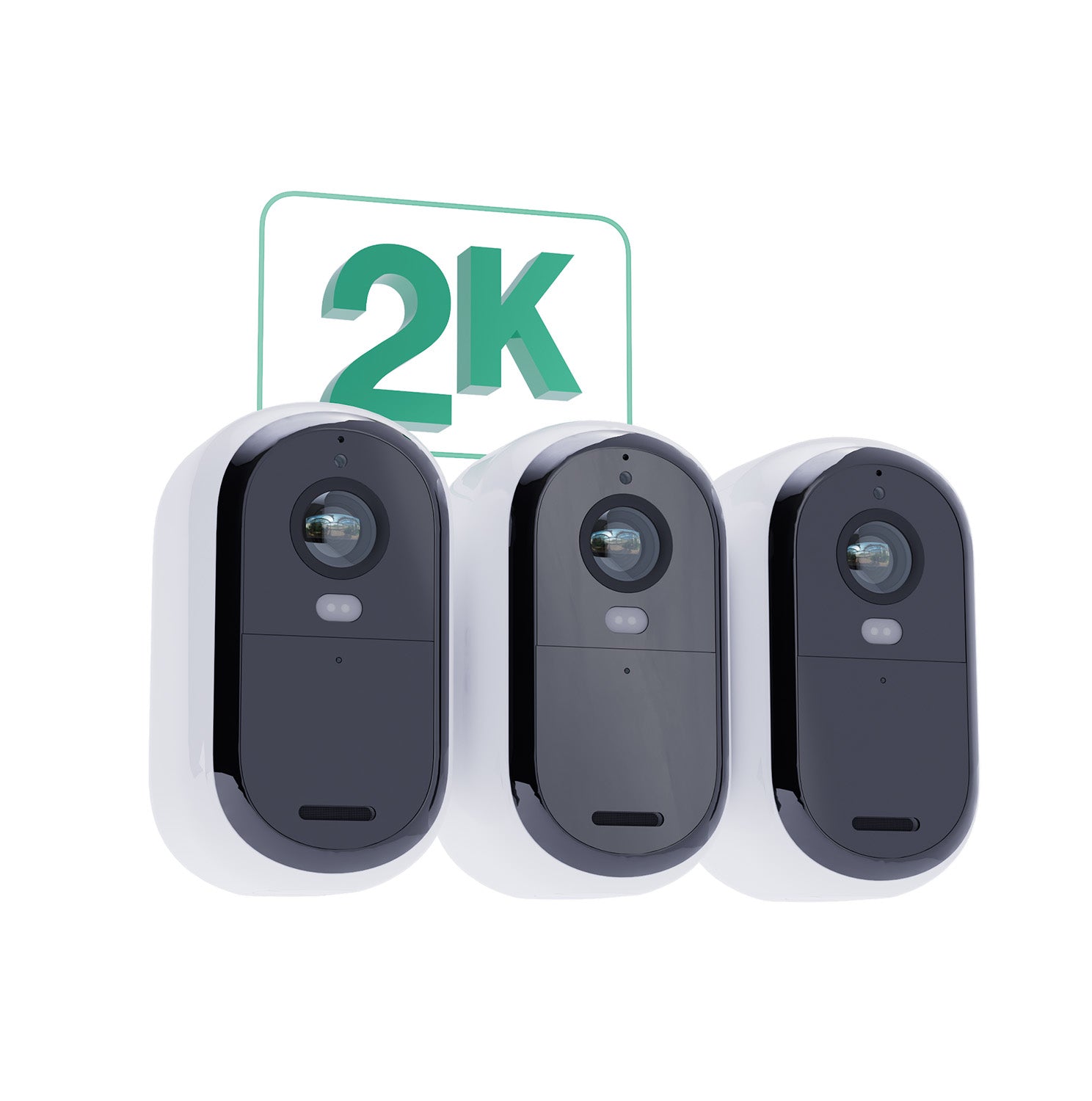 Arlo VMC3350 IP-Kamera – 4 MP, 2688×1520, Akku, für IFTTT, Weiss, 3er-Pack