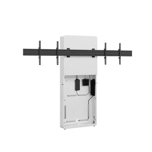 Hagor Wandlift (bodenstehend) – 55–65" – VESA 600×400 – bis 70 kg, für 2 Displays, Diebstahlsicherung – Weiss