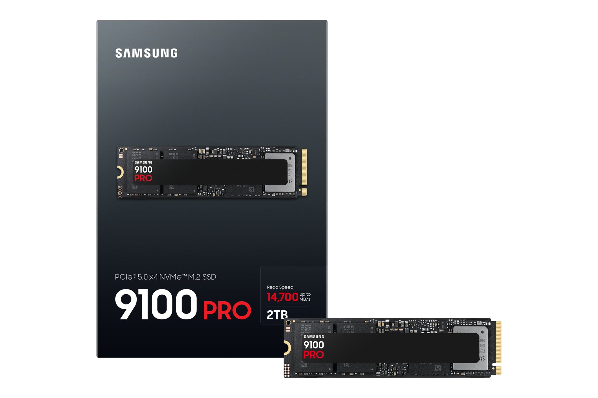 Samsung 9100 PRO – M.2 2280 SSD, 2 TB, PCIe 5.0 x4 NVMe, 14700/13400 MB/s