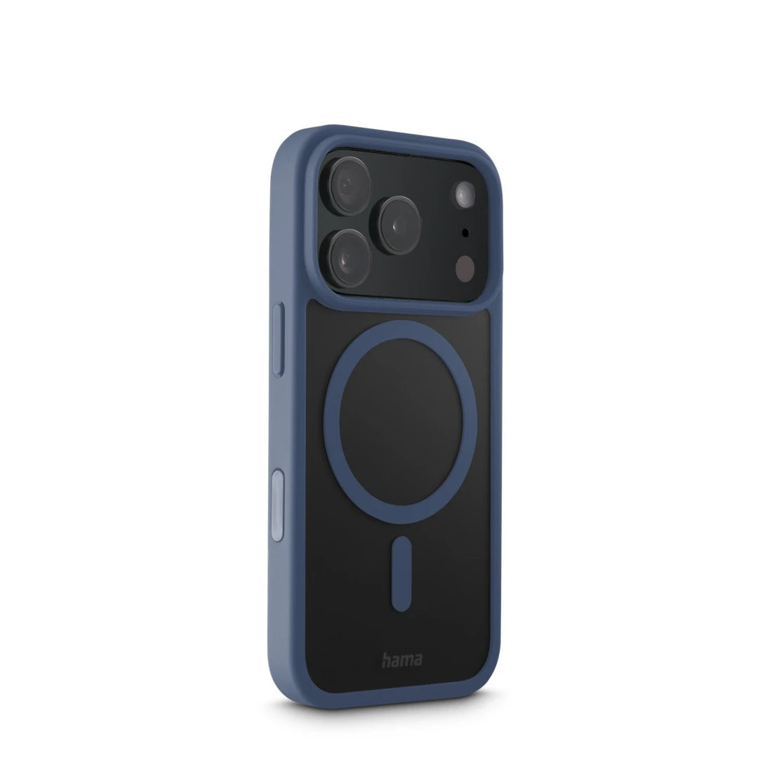Hama Frame Protect – Backcover – für Apple iPhone 17 Pro, MagSafe, PC+TPU, Blau/Transparent