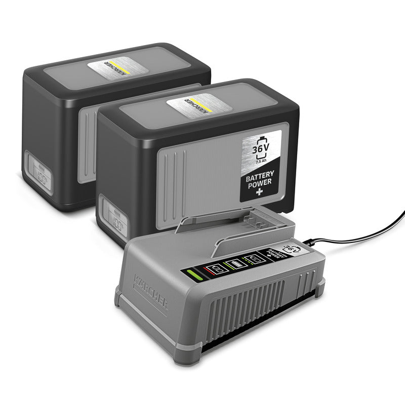 Kärcher Akku- & Ladegerät-Set 36 V 7,5 Ah – 2 Stk – für Kärcher