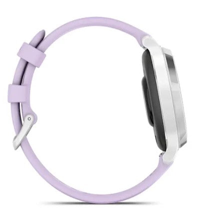 Garmin Lily 2 Active – Smartwatch – 38 mm, GPS, Bluetooth, Gorilla Glass 3, 5 ATM, Silber, Purple Jasmine