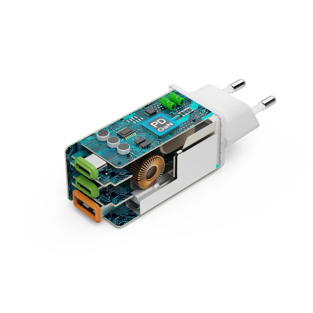 Hama 00201996 USB-Desktop-Ladegerät 65 W – USB-C×2, USB-A×1 – PD, QC 2.0/3.0 – Weiss