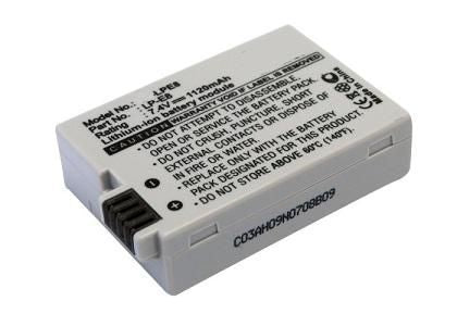 CoreParts LP-E8 Akku – 7,4 V, 1120 mAh (8,3 Wh) – für Canon EOS 550D, EOS 600D, EOS 650D und andere – Grau