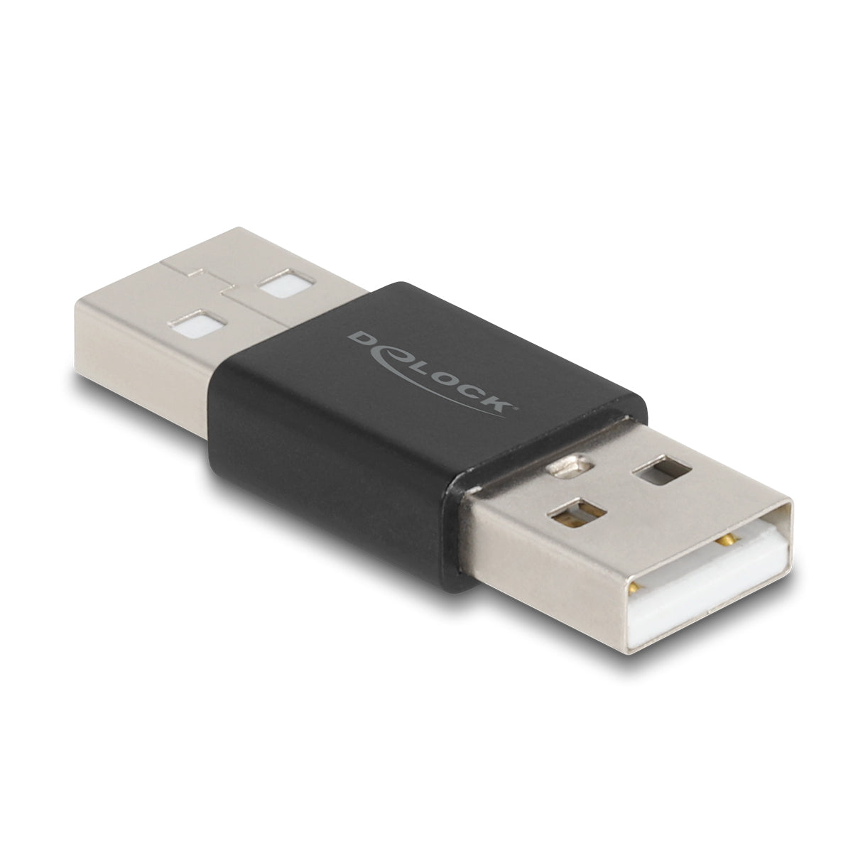 DeLOCK USB-Adapter USB-A auf USB-A – USB 2.0 (480 Mbit/s) – Metallverstärkt – Schwarz