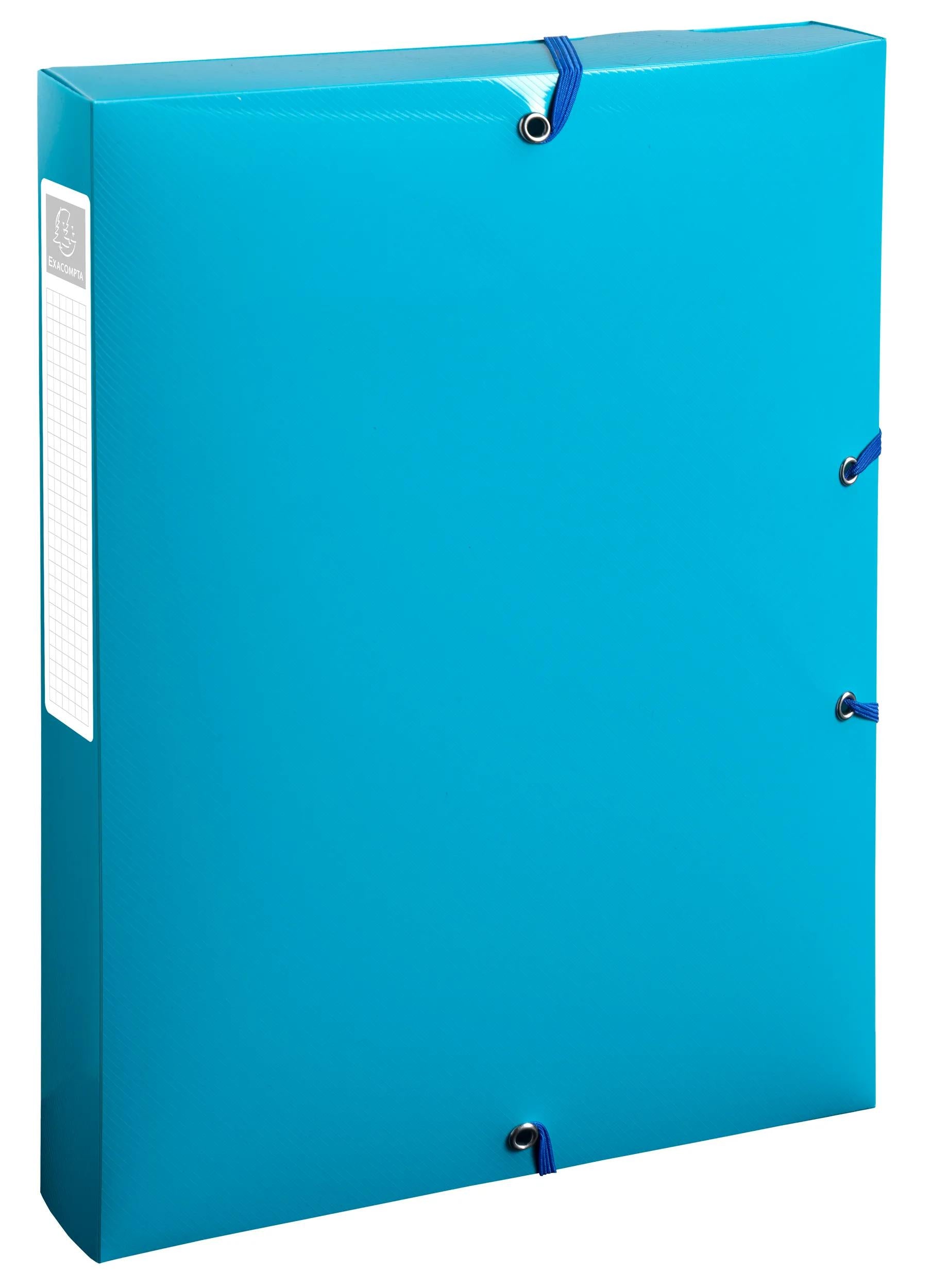 Exacompta BeeBlue Gummibandmappe A4 – Polypropylen (PP), mehrfarbig, bis 350 Blatt, 4 Stk.