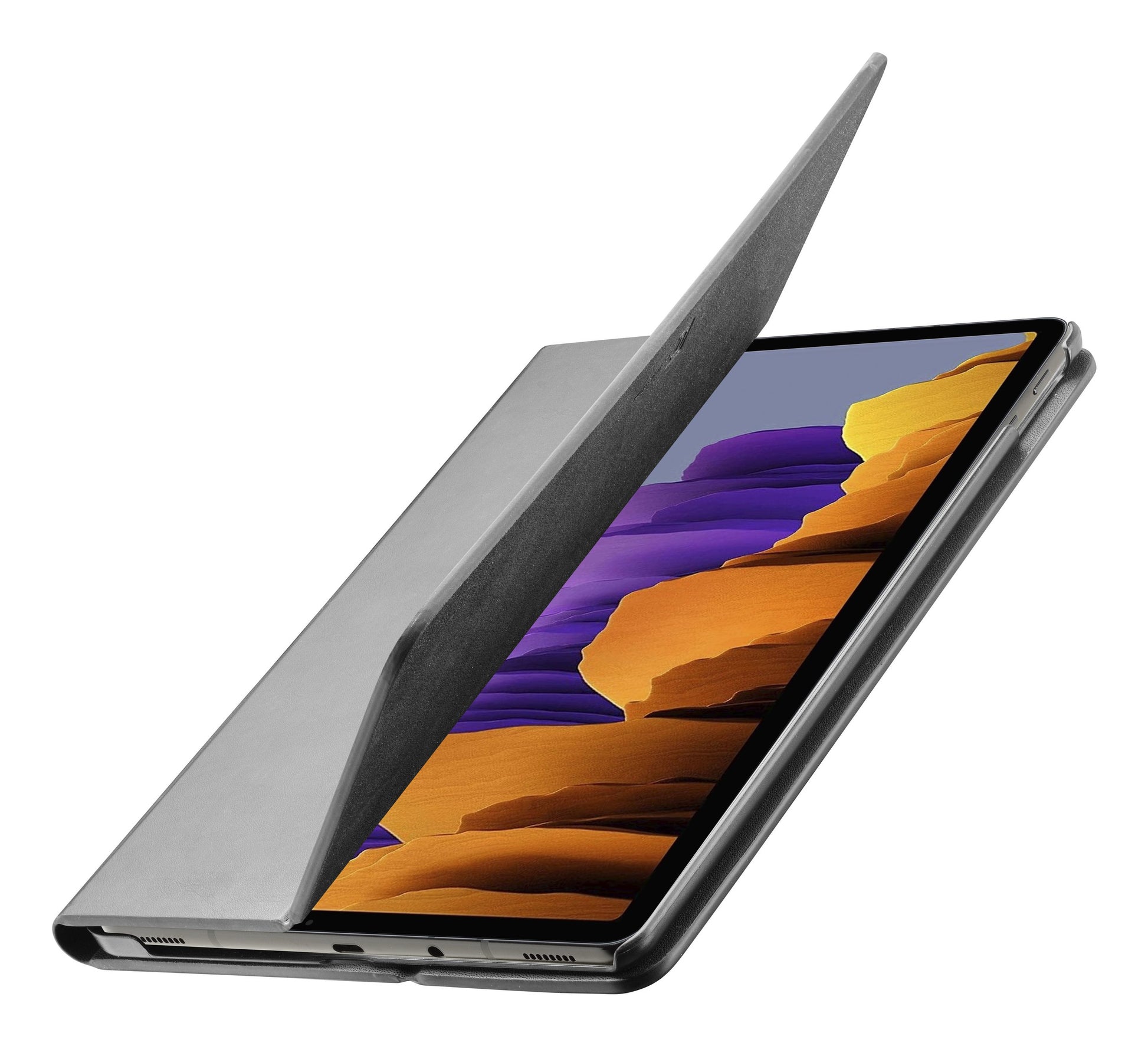 Cellularline Notebook-Schutzhülle – für Galaxy Tab S8, 11", Kunstleder, Schwarz