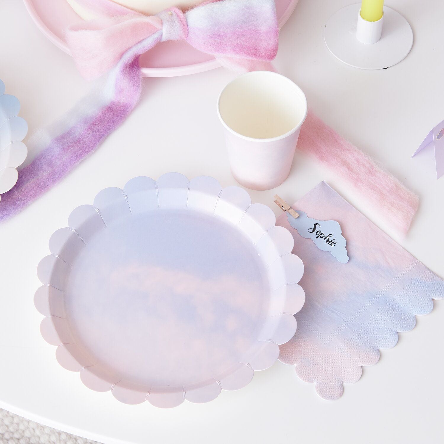 Rico Design Teller, Papier/Karton – Ø 23 cm, violett – 8 Stk.