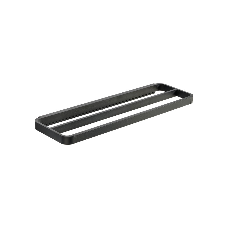 Zone Denmark Handtuchhalter 2-fach Rim – 12,5×44×2,5 cm, Aluminium, zum Schrauben, Schwarz