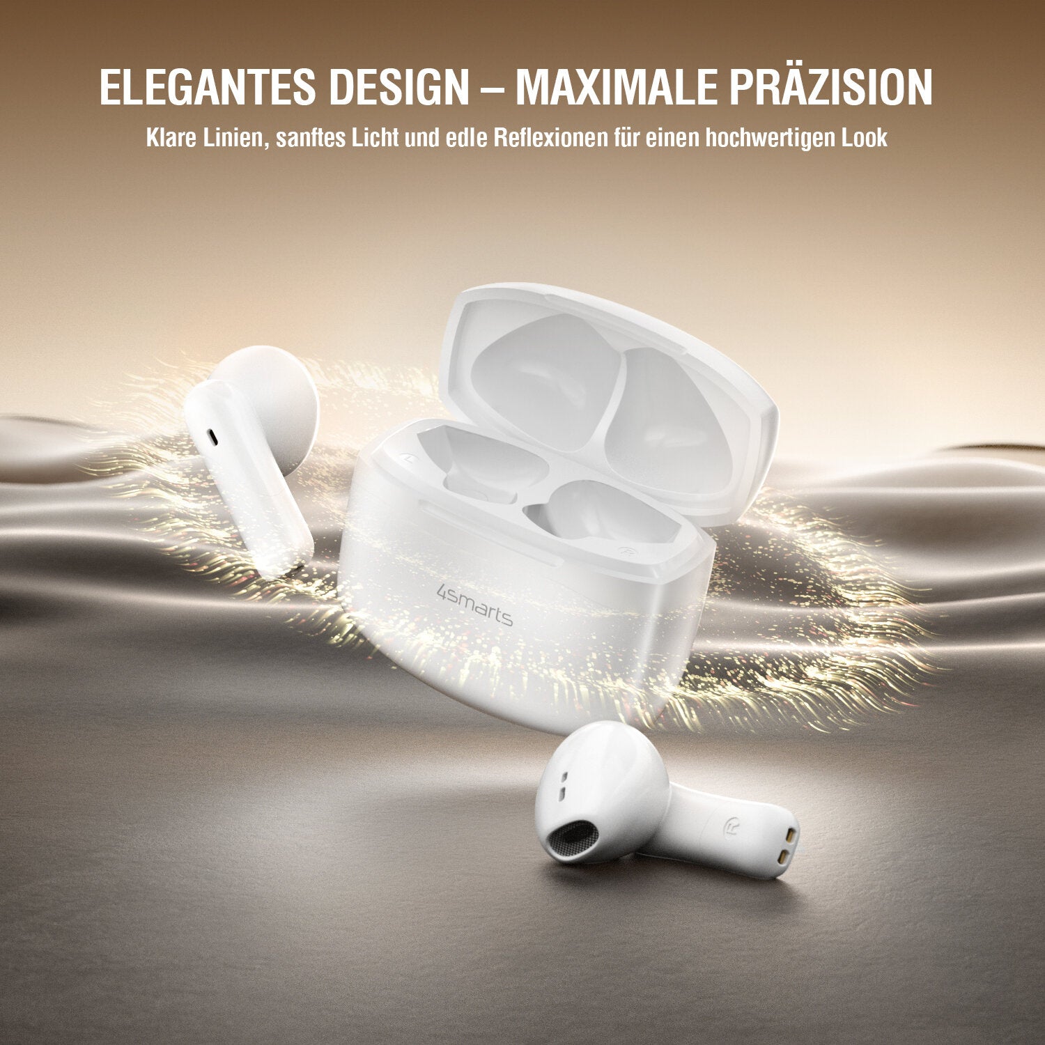4smarts SkyBuds Air TWS In-Ear – Qi-Ladecase, Weiss, BT 5.4