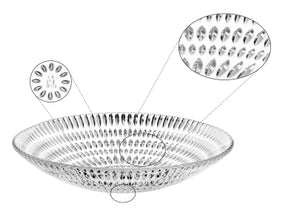 Nachtmann Salatschüssel – Ø 25,0 cm, H 5,0 cm, Kristallglas, Transparent, spülmaschinenfest