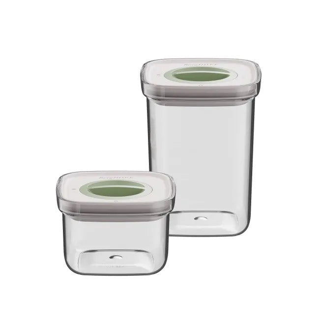 BergHOFF Vorratsdose 400 ml/1 l, Kunststoff (SAN), Transparent, 2-teilig, Luftdicht