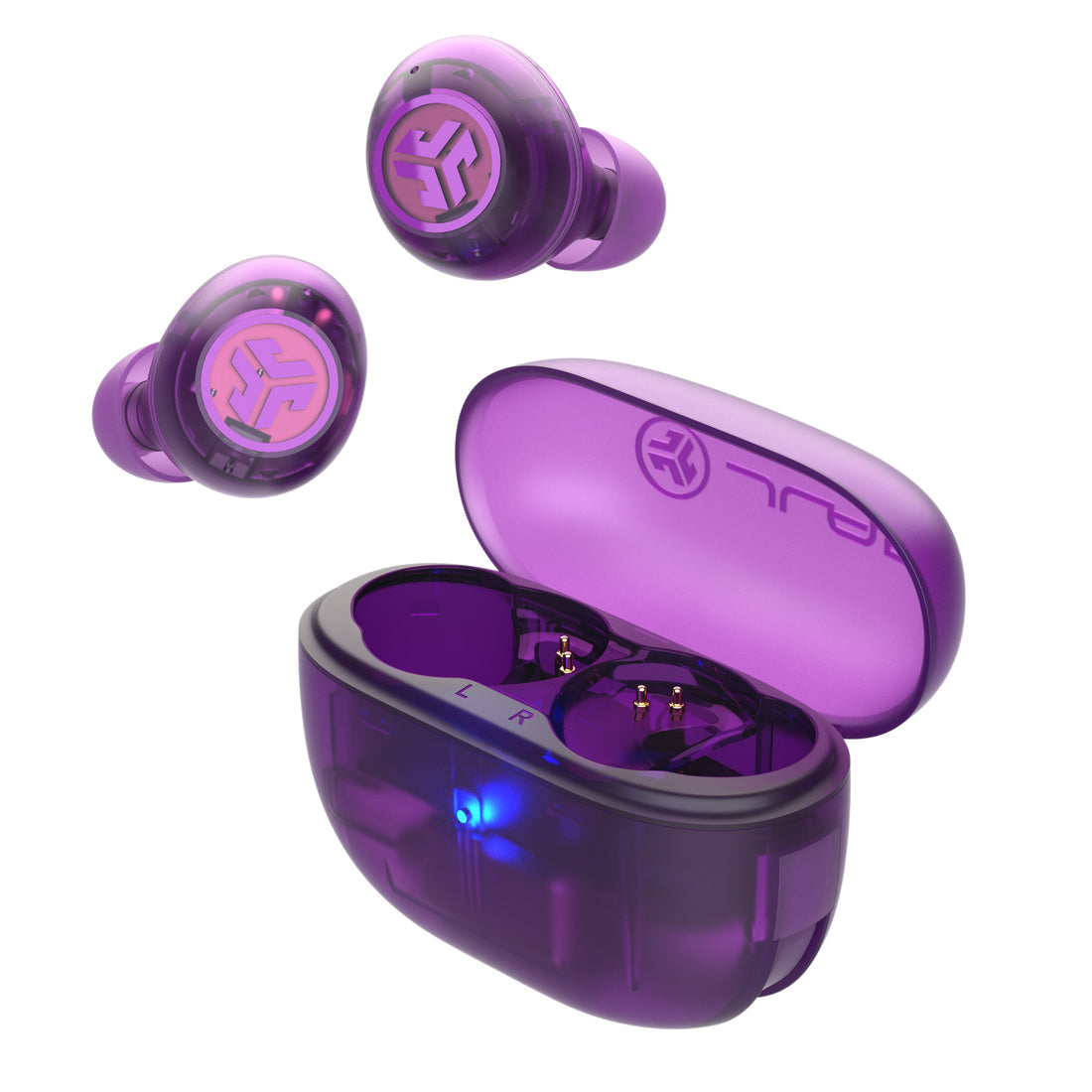 JLab Go Pop ANC TWS In-Ear – Stereo, ANC, mit Ladecase, Violett, BT 5.3