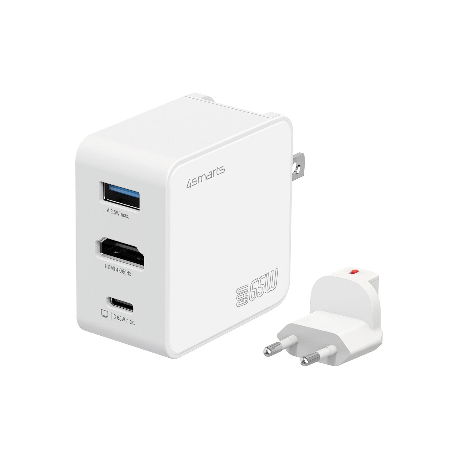 4SMARTS Multiport-Adapter – USB-C, 1× HDMI, 1× USB-A, 65 W PD, für Nintendo Switch, Steam Deck