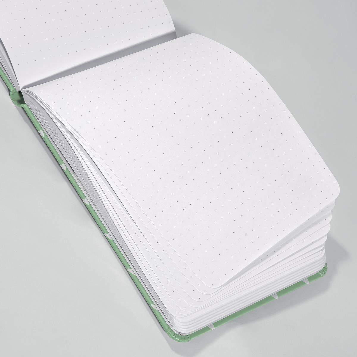Sigel Notizblock Jolie, A6+, punktkariert, Fadenheftung, Hardcover, 79 Blatt, perforiert, 100 g/m² – mint
