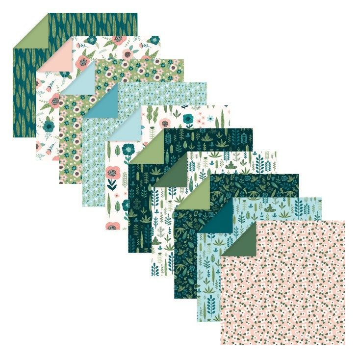 Clairefontaine Origamipapier – 15 × 15 cm, dunkelgrün, 70 g/m² – 60 Blatt