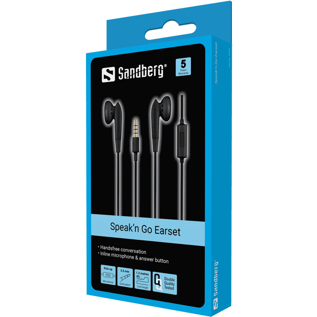 Sandberg Speak n Go – In-Ear Kopfhörer – Schwarz