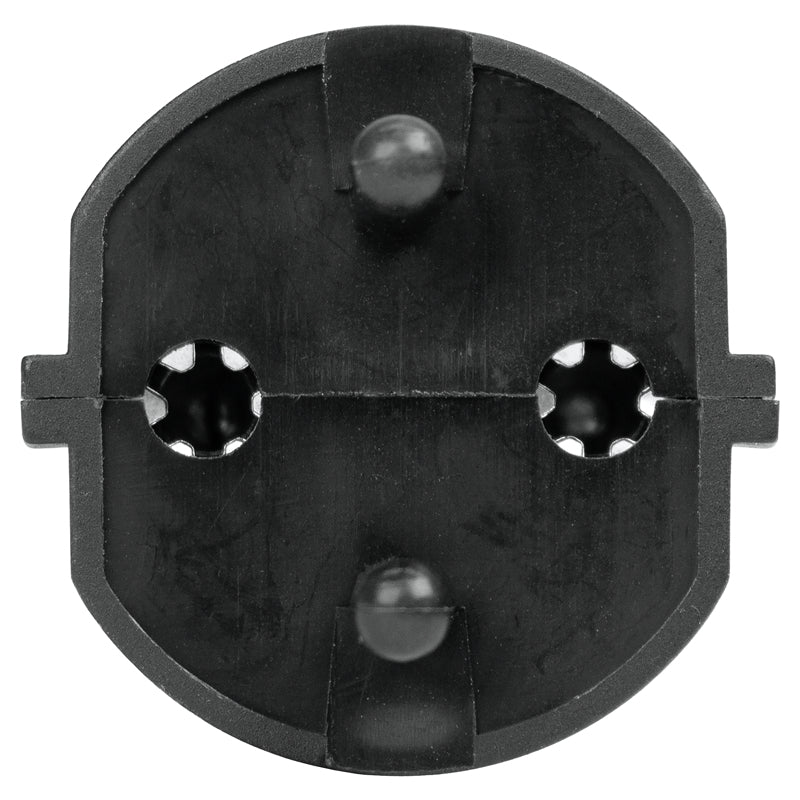 Steffen 1409561 Fixadapter T11 zu Schuko (Typ F) – 250 V, 10 A, 2-polig, 45 × 60 × 45 mm, Schwarz
