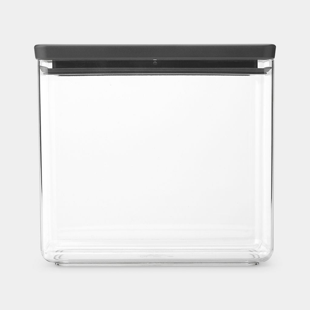 Brabantia Vorratsdose 3,5 L, 22,1 × 11,1 × 20,1 cm, Kunststoff, Dunkelgrau