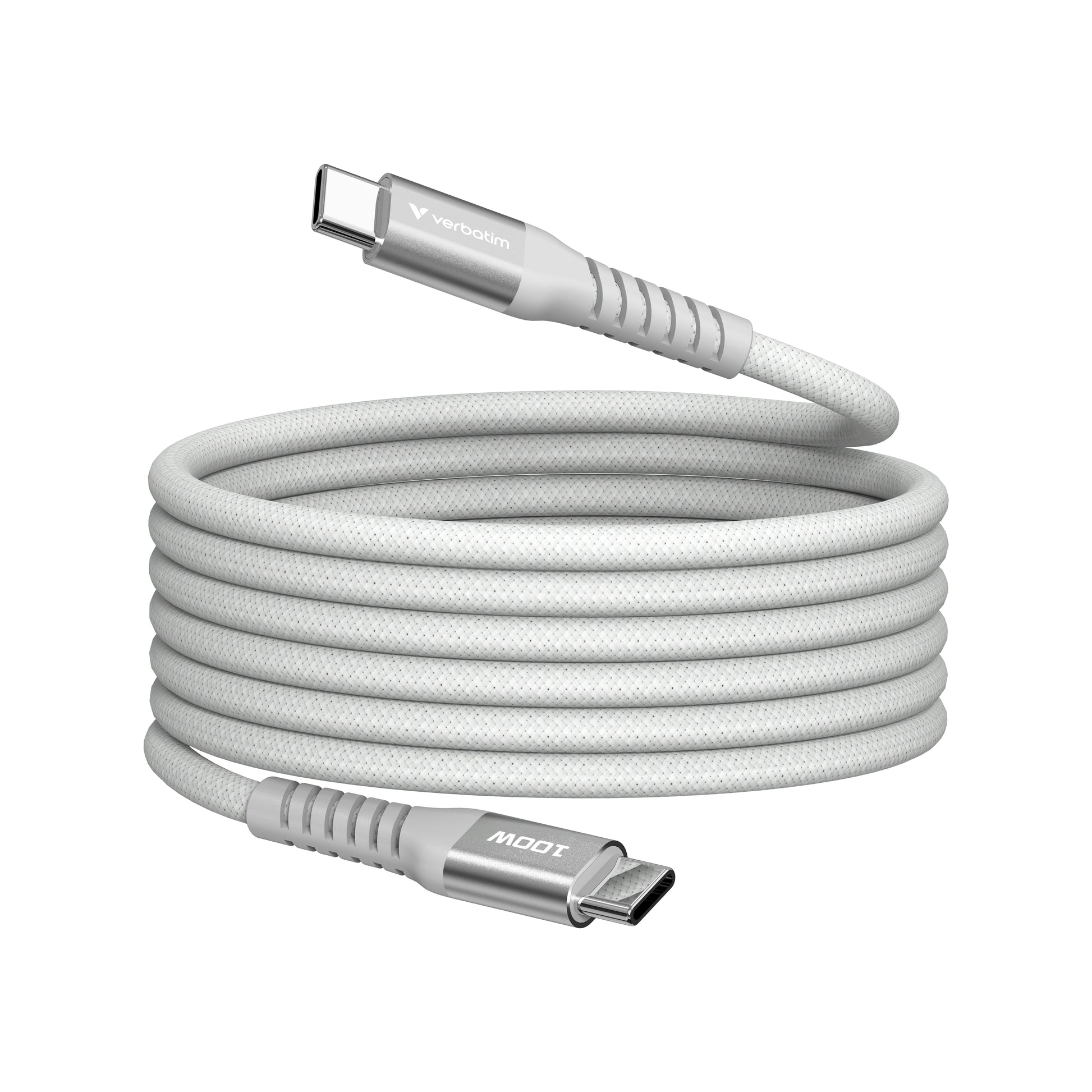 Verbatim USB-C auf USB-C Kabel – USB 2.0 (480 Mbit/s) – 1,2 m – PD 100 W – für iPhone 16, Galaxy S22 und mehr