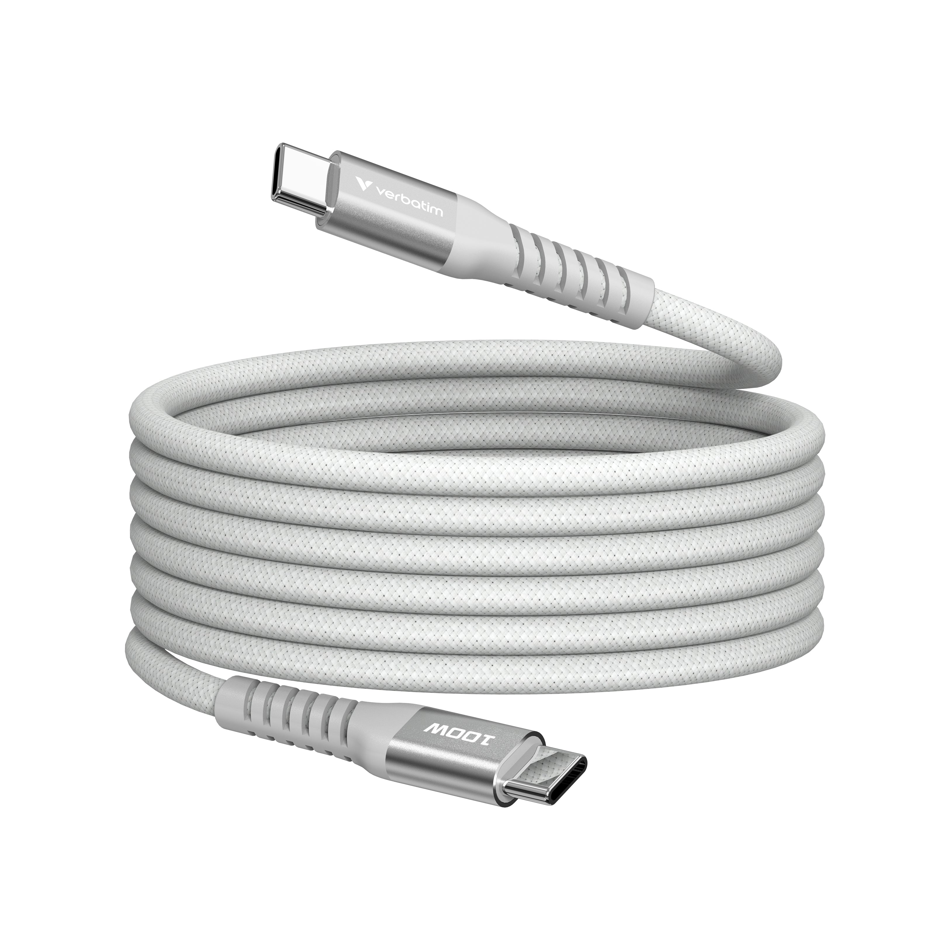 Verbatim USB-C auf USB-C Kabel – USB 2.0 (480 Mbit/s) – 1,2 m – PD 100 W – für iPhone 16, Galaxy S22 und mehr