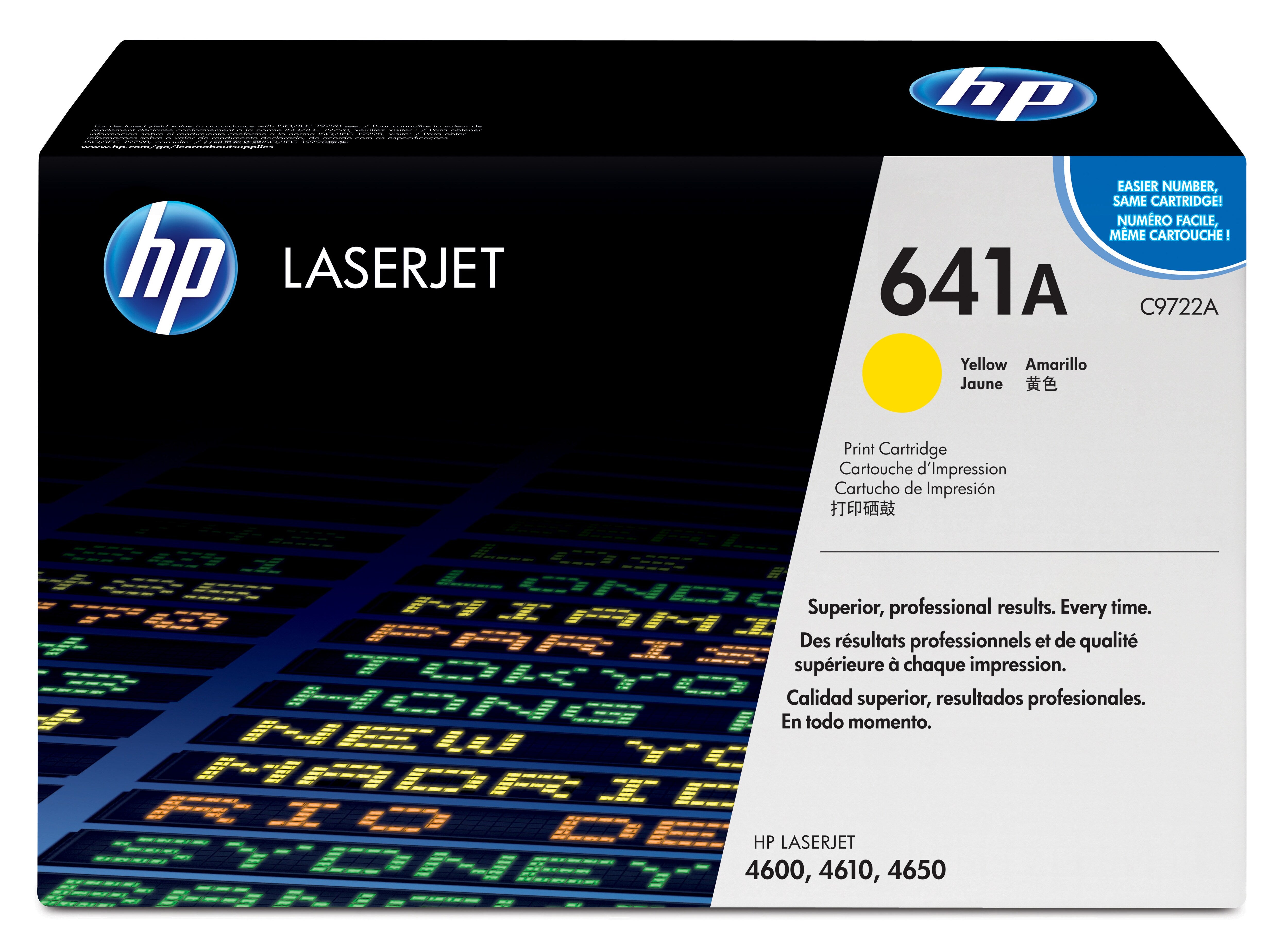 HP Tonerkartusche 641A (C9722A) – Gelb, 8'000 Seiten – für HP LaserJet 4600, 4650
