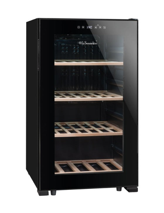 La Sommelière Weinkühlschrank LS52BLACK – 128 l, 220/240 V, Kompressor, Energieeffizienzklasse F