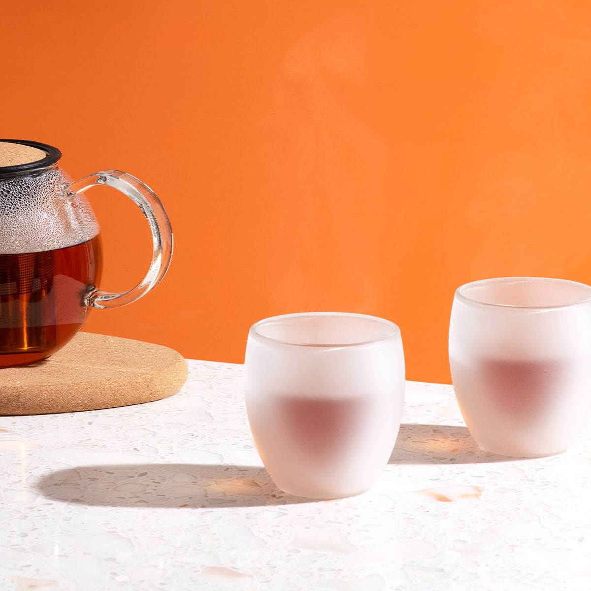 Bodum Pavina Trinkglas – 2er Set, 250 ml, Ø 8,8 cm, H 8,9 cm, Borosilikatglas/Silikon, doppelwandig