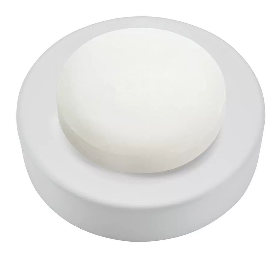 Diaqua Seifenschale Zylo – Ø11,5×3 cm, Keramik/Metall, Weiss, rund