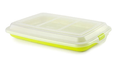 Ibili Vorratsdose, Kunststoff, transparent/grün, für Wurstwaren