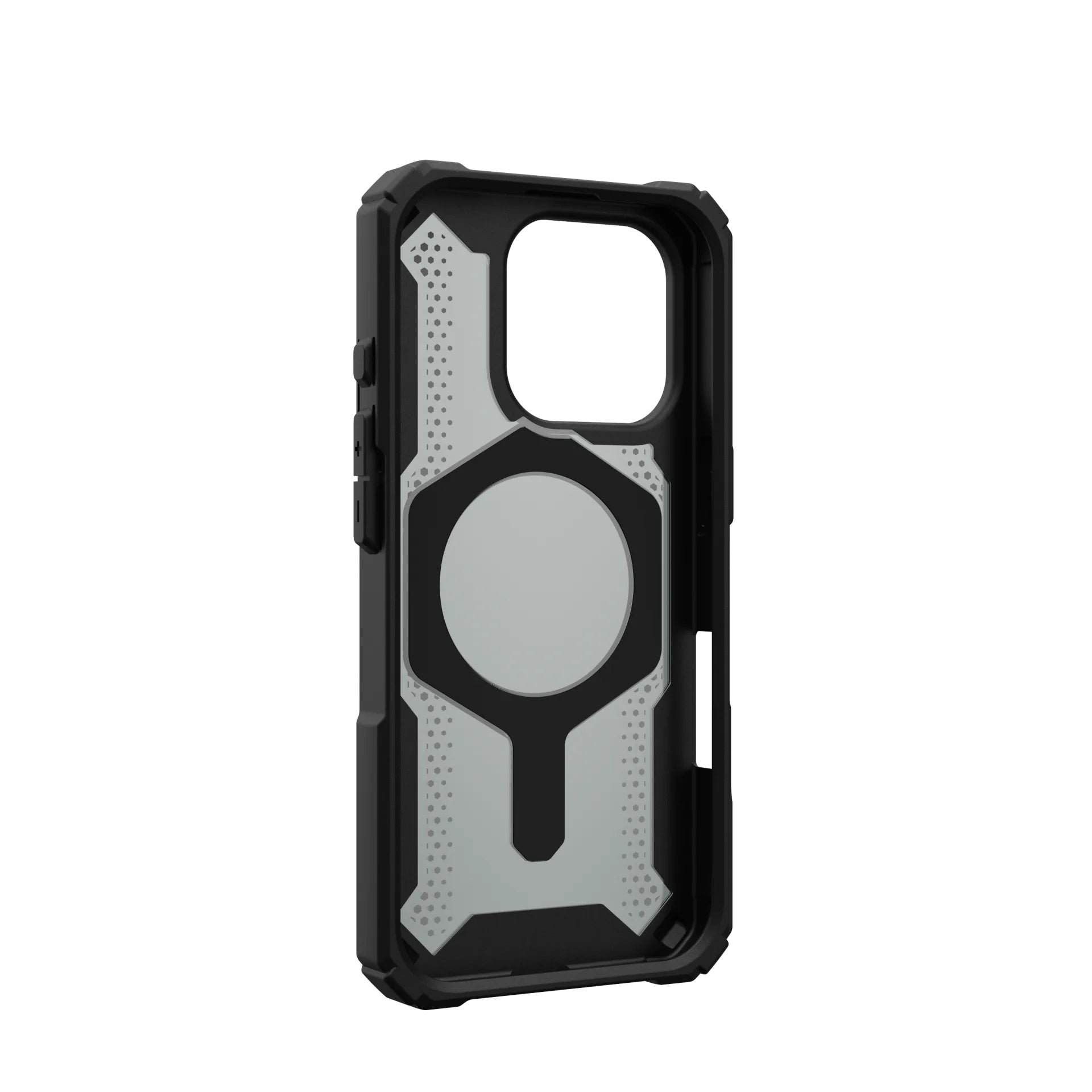 Urban Armor Gear Backcover Plasma XTE – für Apple iPhone 16 Pro – schwarz/orange – MagSafe kompatibel
