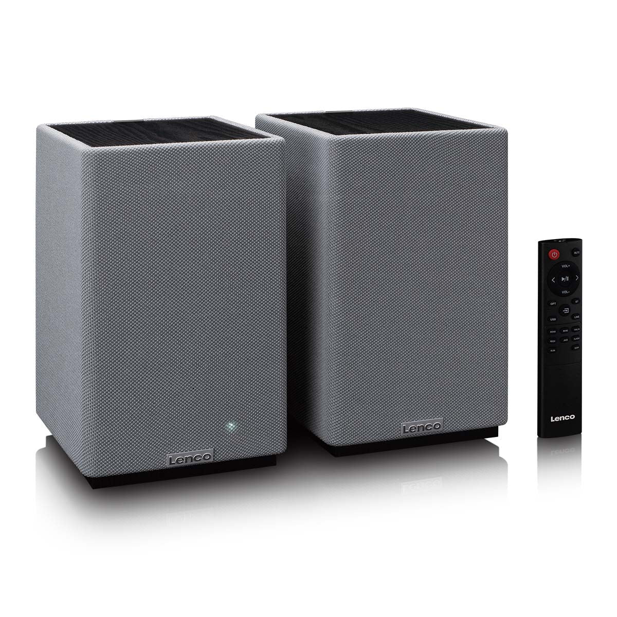 Lenco SPB-241WDGY – Aktivlautsprecher (Paar) – 2-Wege, 2 × 40 W, Bluetooth 5.3