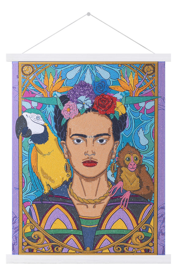 CRAFT Buddy Crystal Art Scroll – Diamond Painting Set – Frida Kahlo – 40 × 50 cm – ab 8 Jahren