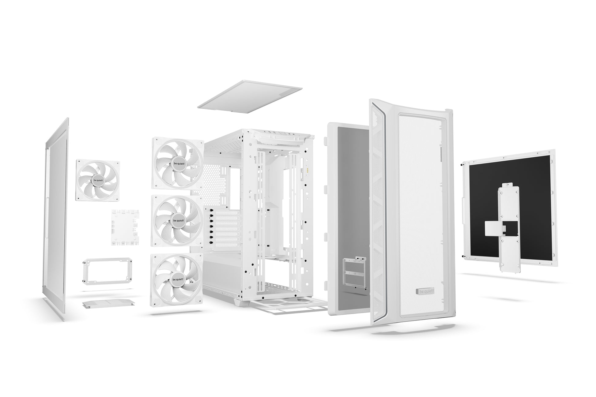 be quiet! be quiet Shadow Base 800 FX – Midi-Tower – Weiss, ATX/EATX/mATX/Mini-ITX, 3×140 mm, Seitenfenster