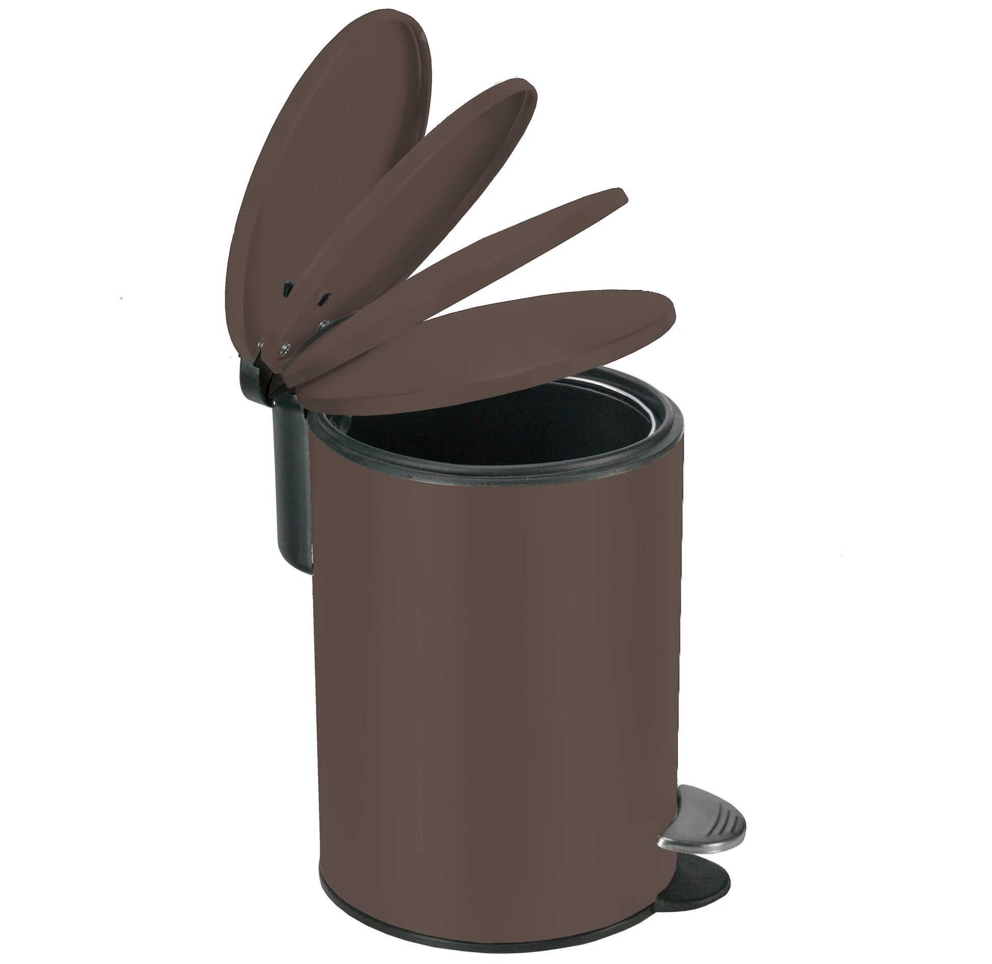 Kleine Wolke Treteimer Silence – 3 l – Metall, rund – Walnuss – Soft-Close
