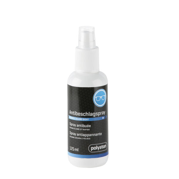 Polyston Antibeschlag-Spray – 125 ml, Pumpspray, für Radsportbrillen, Motorradbrillen und Helmvisiere