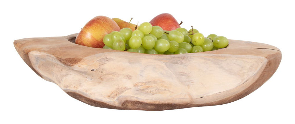 House Nordic Schale – Teakholz, Natur – Ø 40 × 12 cm