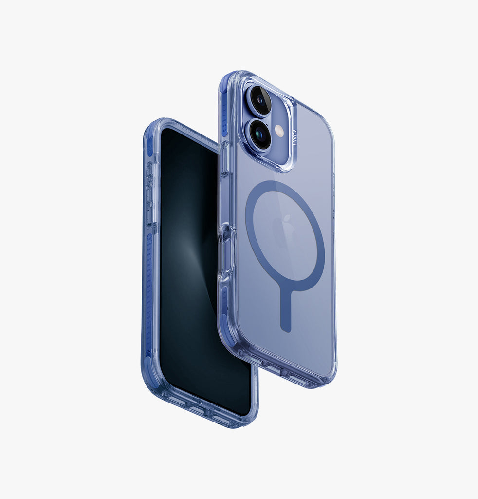 Uniq Backcover Combat Hybrid – für Apple iPhone 16 – Perlblau – TPU