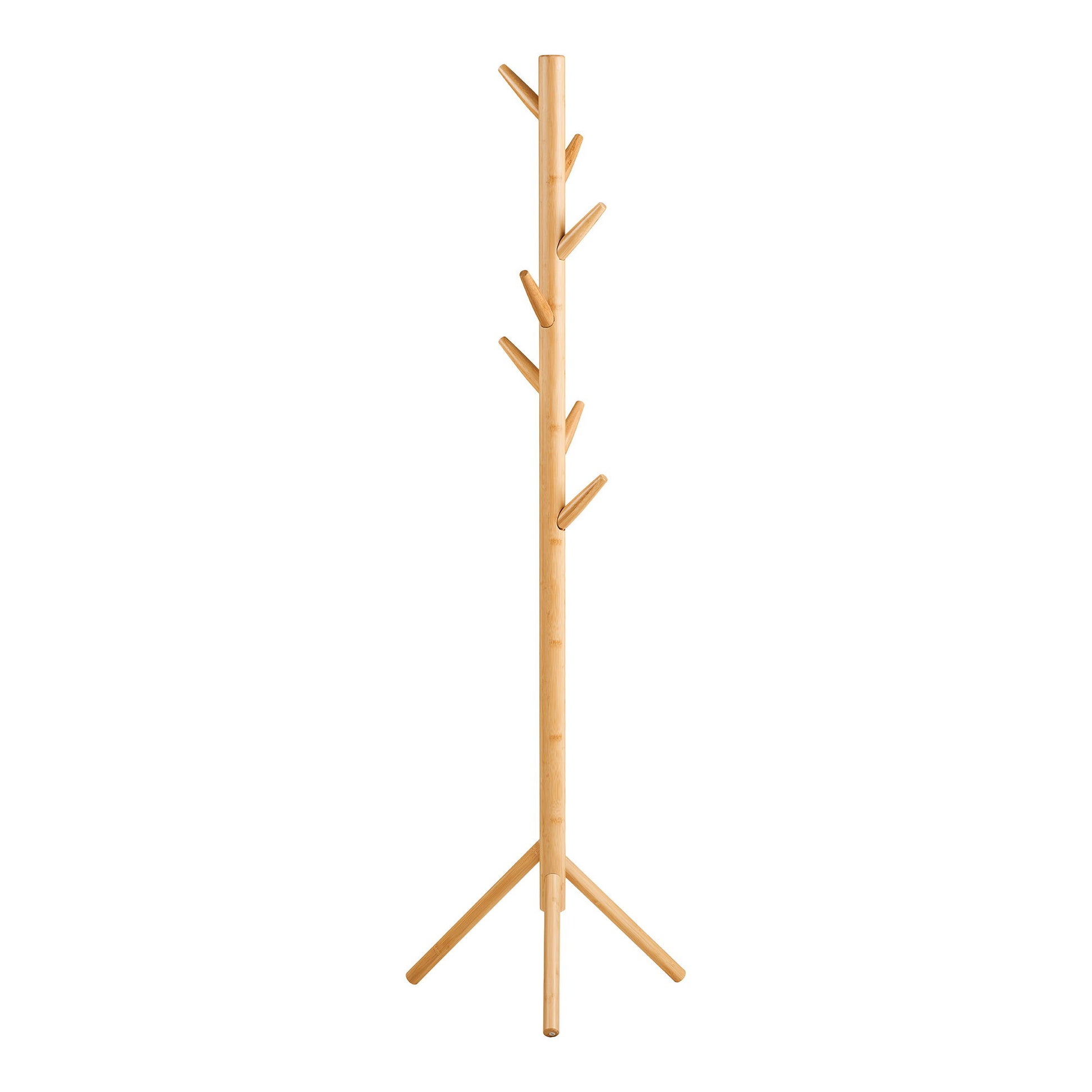 House Nordic Garderobenständer – Bambus, Braun, 50 × 50 × 163 cm
