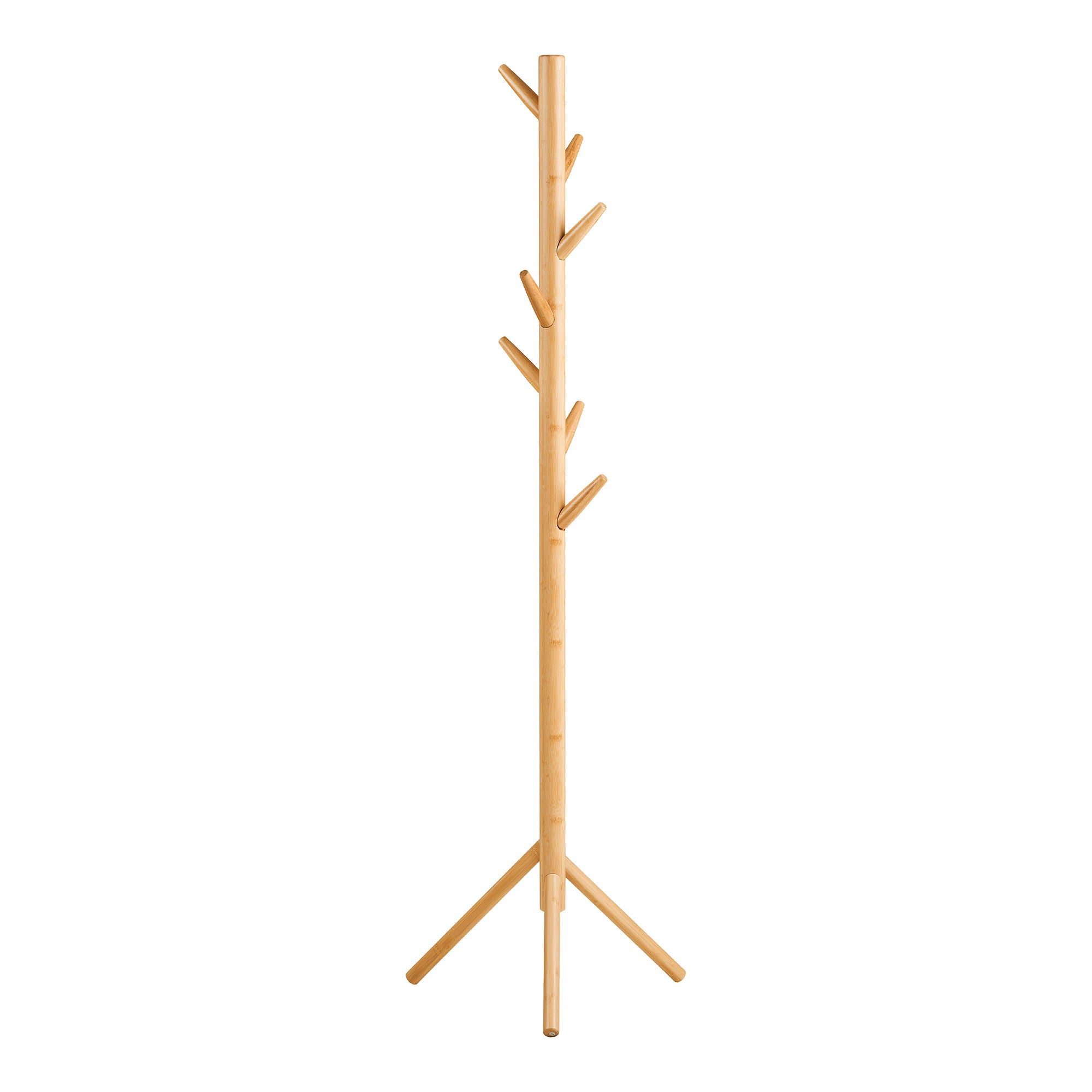 House Nordic Garderobenständer – Bambus, Braun, 50 × 50 × 163 cm