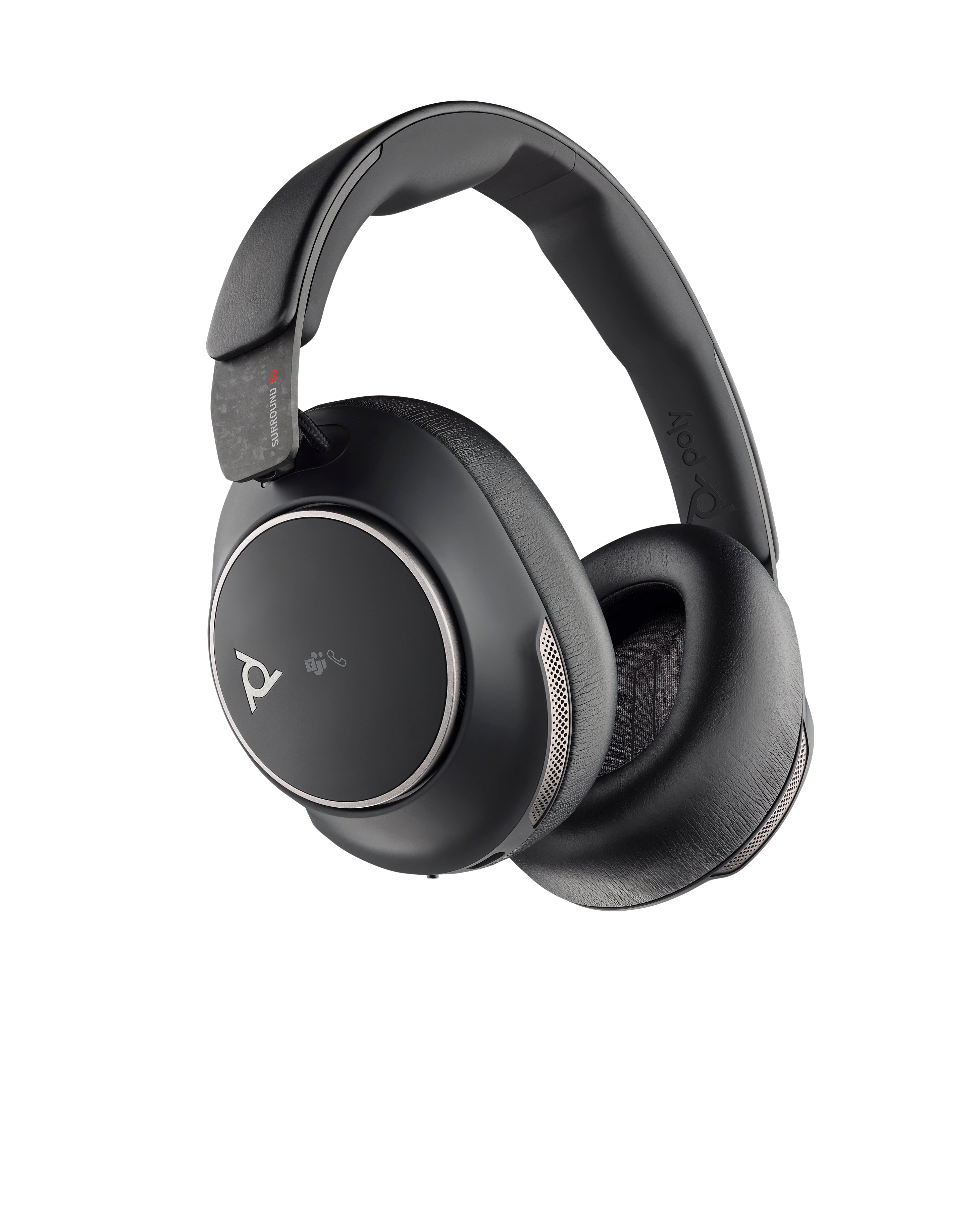 Poly Voyager Surround 80 UC – Duo Headset – Bluetooth, USB-C – für Microsoft Teams – schwarz – bis 21 h