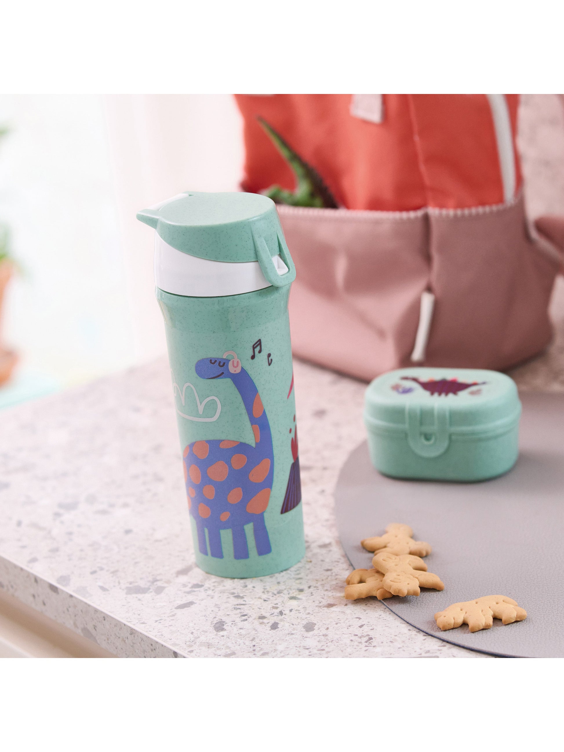Koziol REX Kindertrinkflasche 500 ml – Biozirkulärer Kunststoff, Grün