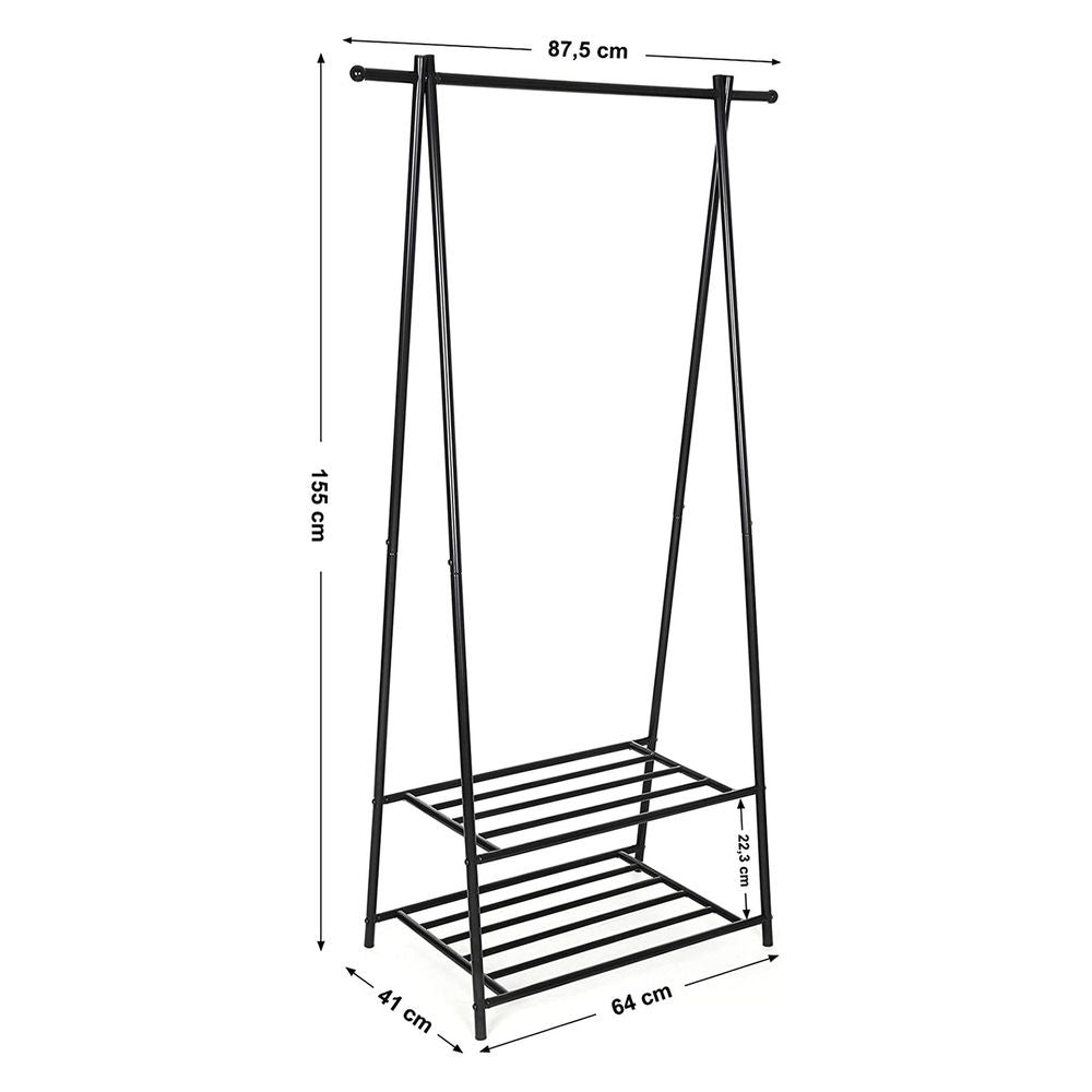 Songmics Garderobenständer – Stahl – Schwarz – 1'550 mm