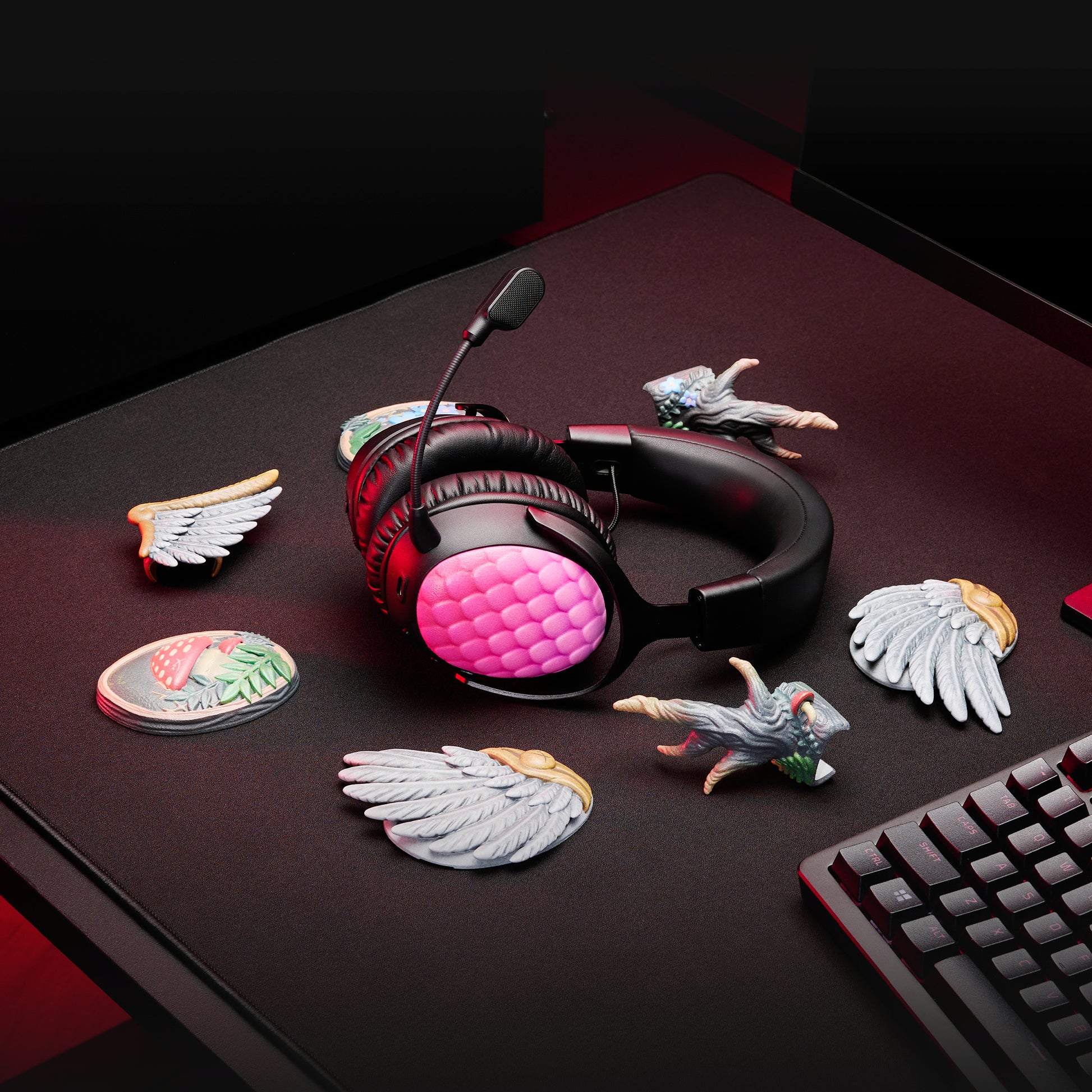 HyperX Cloud III S – Gaming-Headset (Over-Ear), Surround-Sound – Schwarz/Rot – für PS4