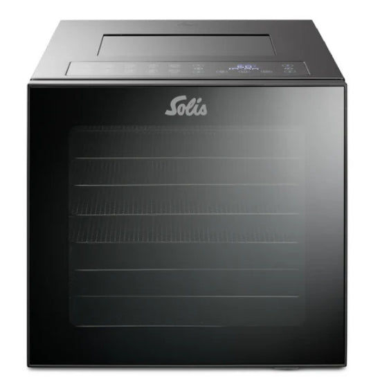 Solis Dörrgerät VitaDry SEV – 8 Edelstahlschalen, 850 W, 48 h Timer – schwarz