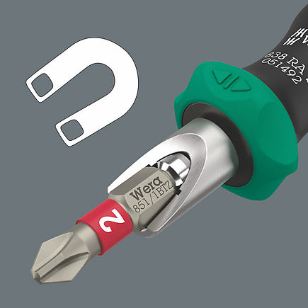 Wera Kraftform Kompakt – Schraubenzieher-Set, 14-teilig, mit Ratsche, magnetisch, Etui, 05051060001