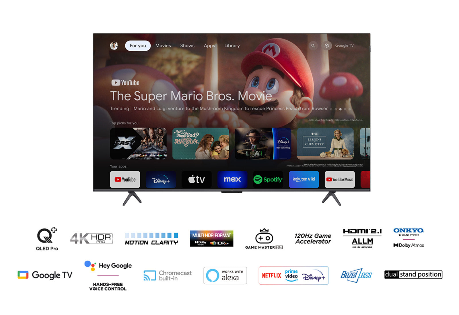 TCL 65C655 – 65" QLED UHD 4K, Google TV, Dolby Vision (2024)