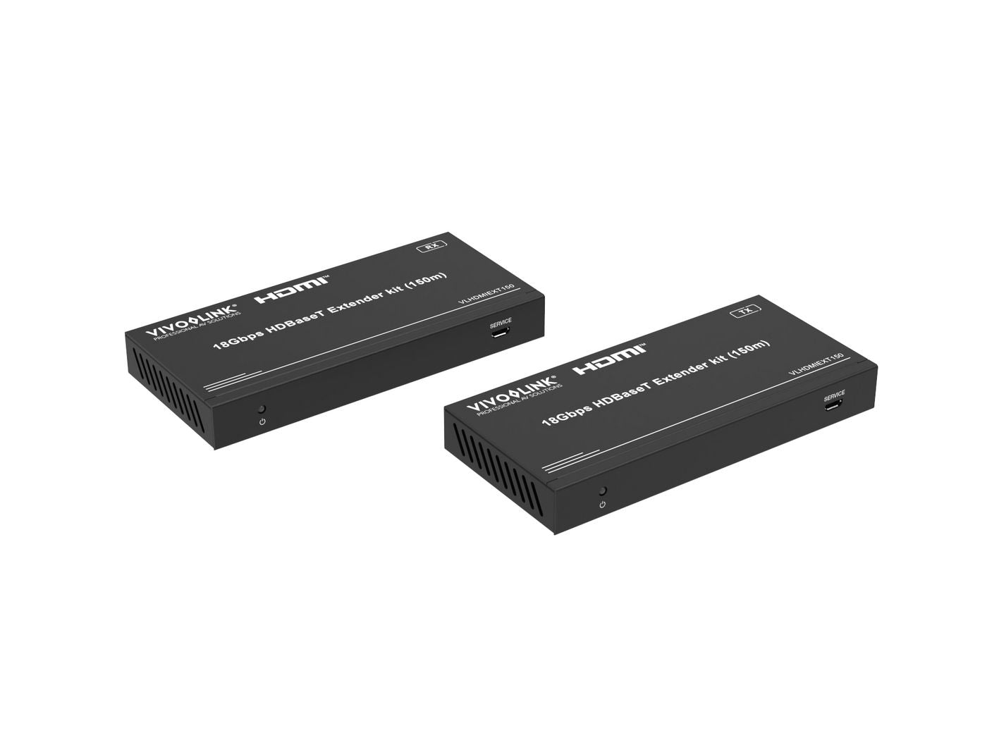 Vivolink VLHDMIEXT150 – HDBaseT HDMI Extender-Set, 18 Gbit/s, 150 m